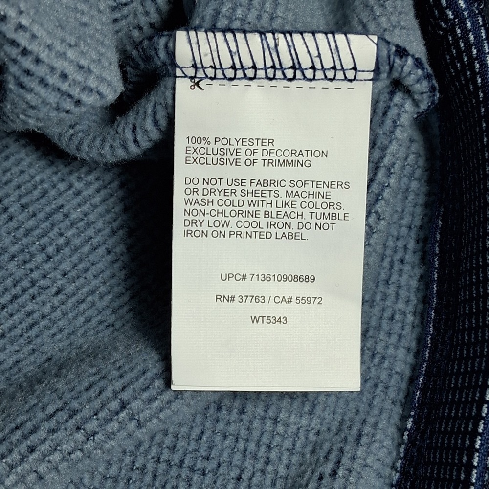 Ben Hogan Performance Mens XL Quarter Zip Pullover Navy Blue White Micro Stripe - Picture 4 of 15